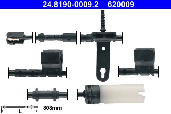 senzor de avertizare,uzura placute de frana ATE 24.8190-0009.2