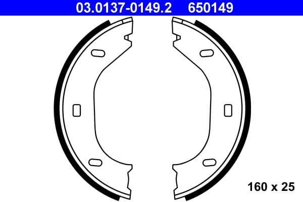 Set saboti frana, frana de mana ATE 03.0137-0149.2