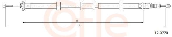 Cablu, frana de parcare COFLE 12.0770