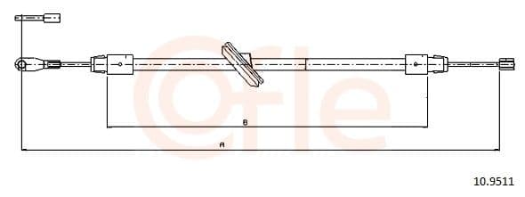 Cablu, frana de parcare COFLE 10.9511