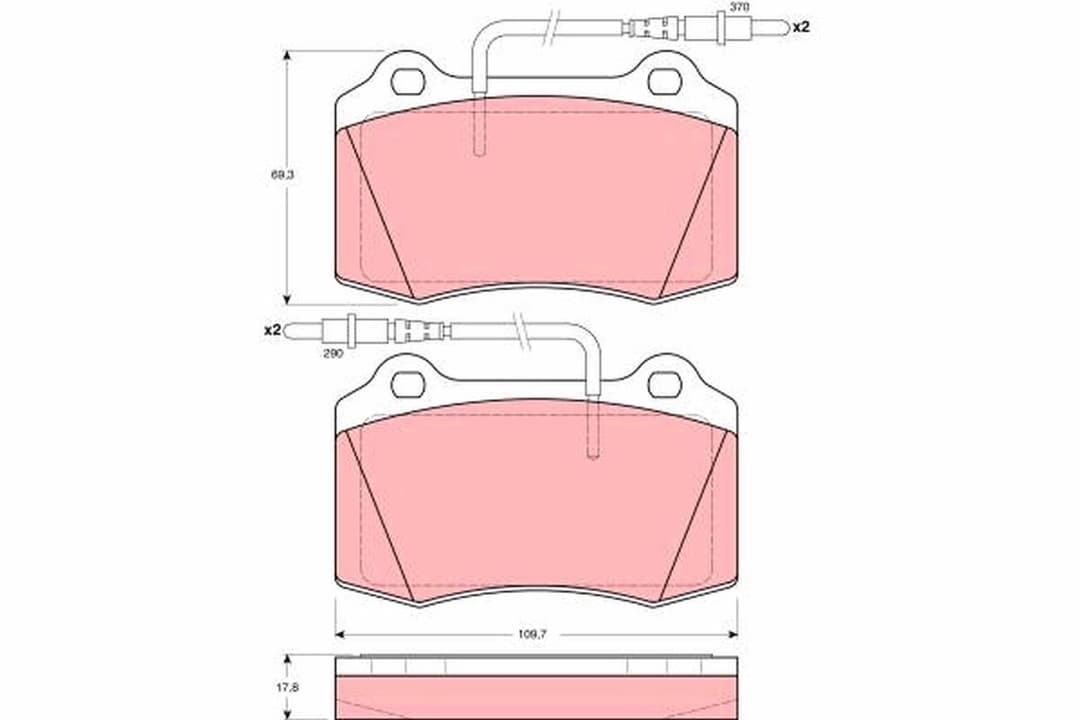 set placute frana,frana disc TRW GDB1359