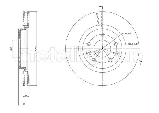 Disc frana METELLI 23-1762C