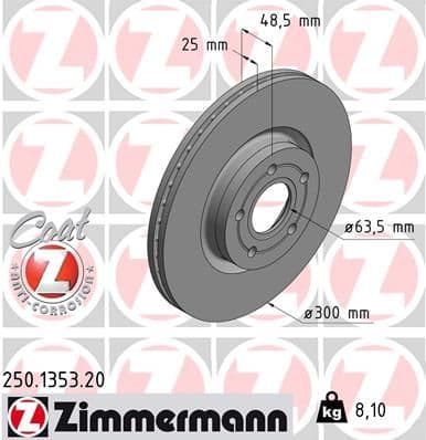 Disc frana ZIMMERMANN COAT Z 250.1353.20