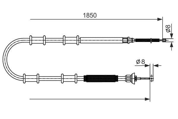 Cablu, frana de parcare BOSCH 1 987 482 592