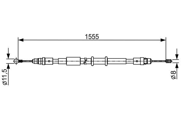 Cablu, frana de parcare BOSCH 1 987 482 552