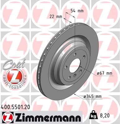 Disc frana ZIMMERMANN COAT Z 400.5501.20