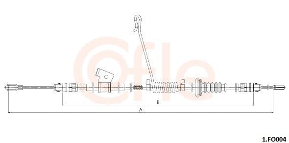 Cablu, frana de parcare COFLE 1.FO004