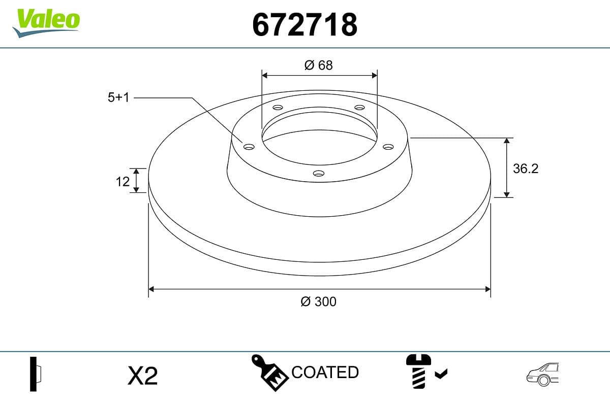 Disc frana VALEO 672718