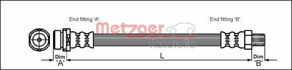 Furtun frana METZGER 4112314