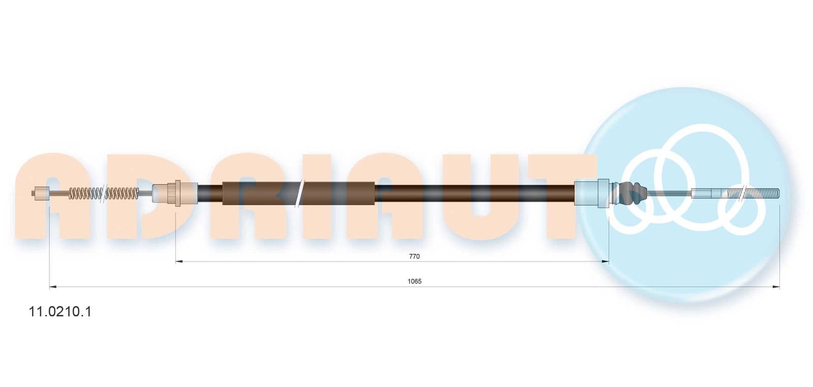 Cablu, frana de parcare ADRIAUTO 11.0210.1