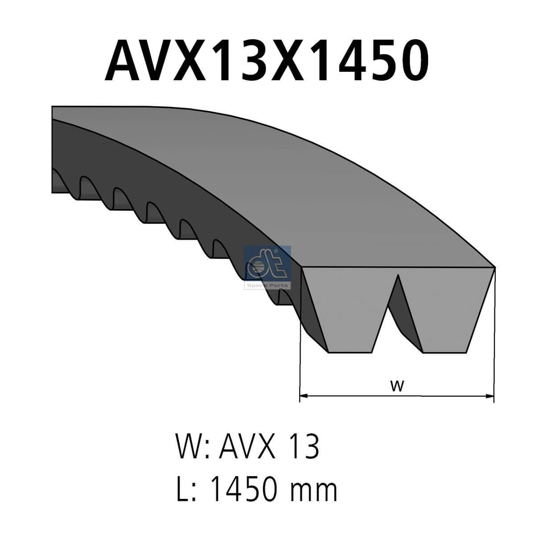 Set curea trapezoidala DT Spare Parts 3.34217