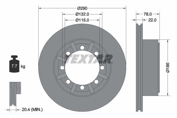 Disc frana TEXTAR 93117600