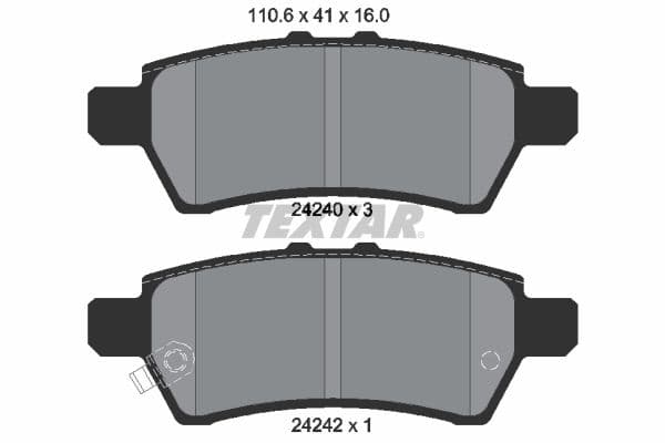 set placute frana,frana disc TEXTAR 2424001