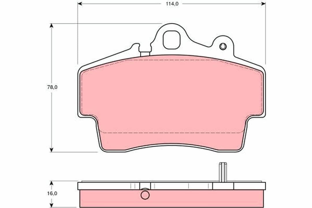 set placute frana,frana disc TRW GDB1394