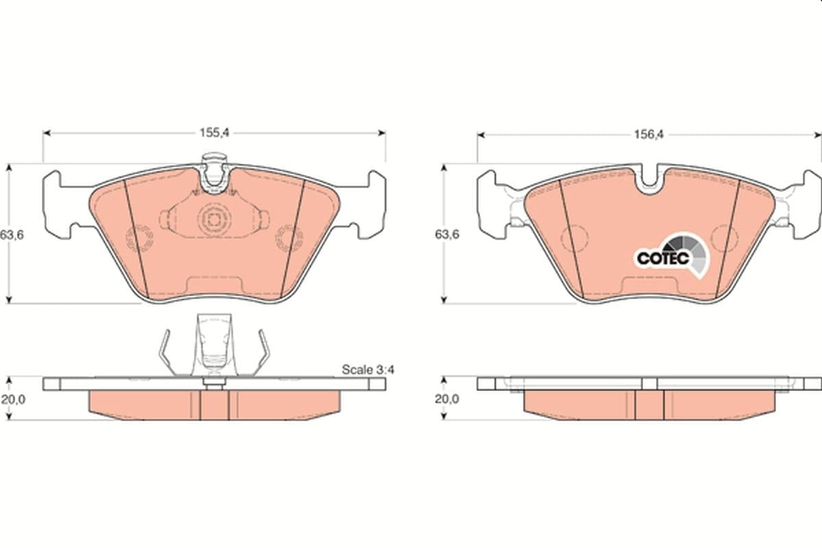 set placute frana,frana disc TRW GDB1264