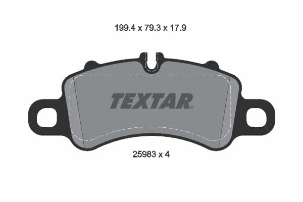 set placute frana,frana disc TEXTAR 2598303