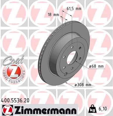 Disc frana ZIMMERMANN COAT Z 400.5536.20