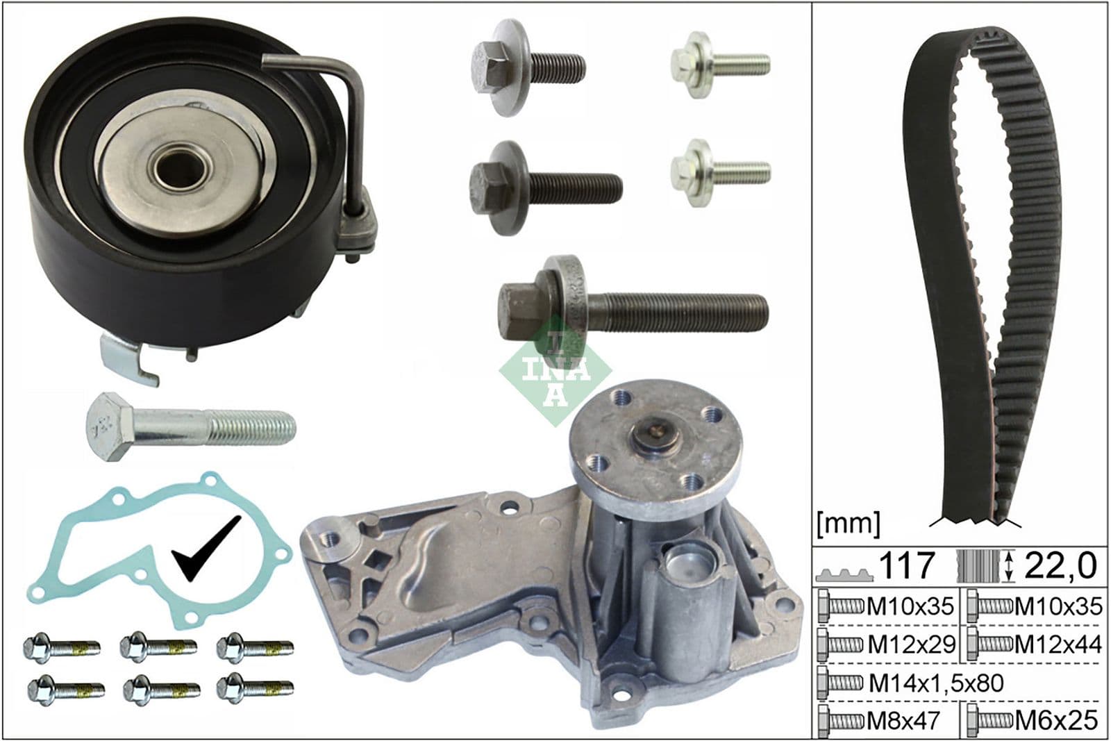 Set pompa apa + curea dintata Schaeffler INA 530 0495 30
