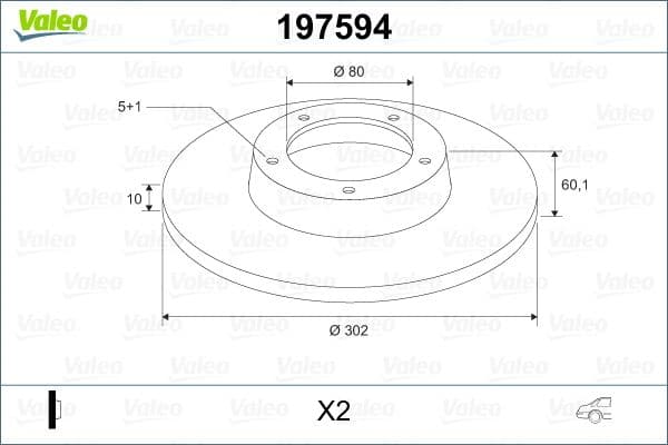 Disc frana VALEO 197594