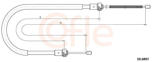 Cablu, frana de parcare COFLE 10.6897