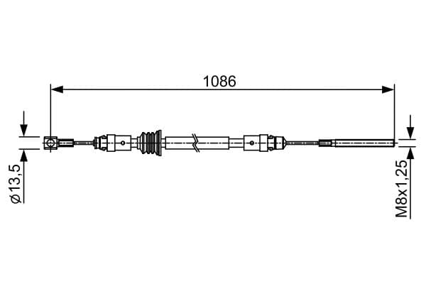 Cablu, frana de parcare BOSCH 1 987 482 547