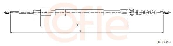 Cablu, frana de parcare COFLE 10.6043