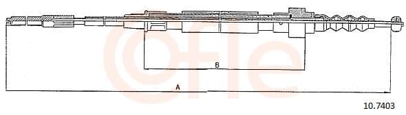 Cablu, frana de parcare COFLE 10.7403