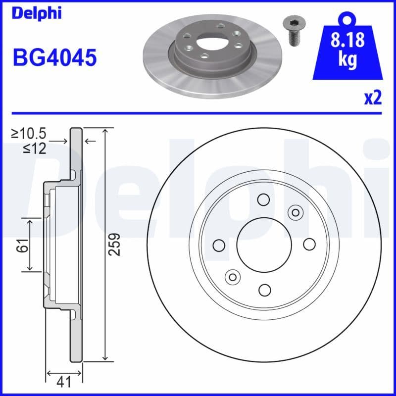 Disc frana DELPHI BG4045