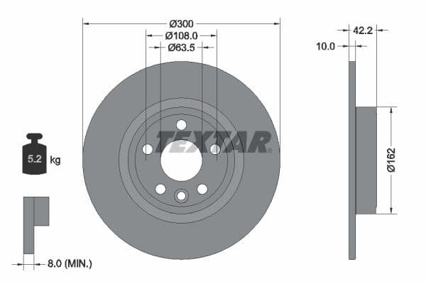 Disc frana TEXTAR PRO 92293803