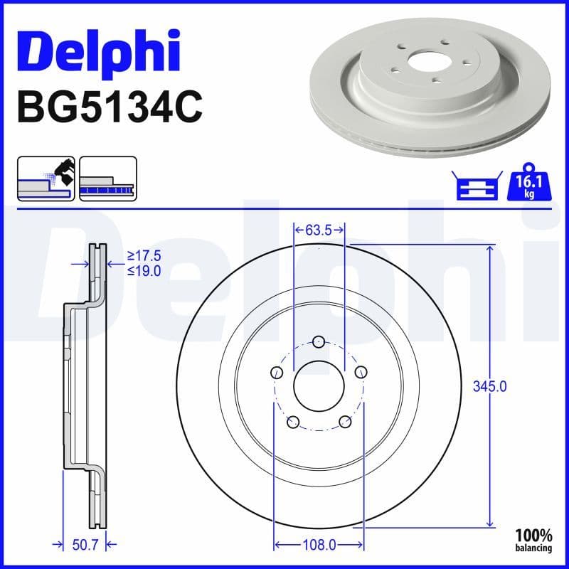 Disc frana DELPHI BG5134C