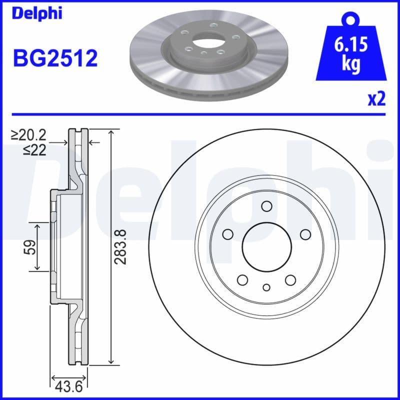 Disc frana DELPHI BG2512