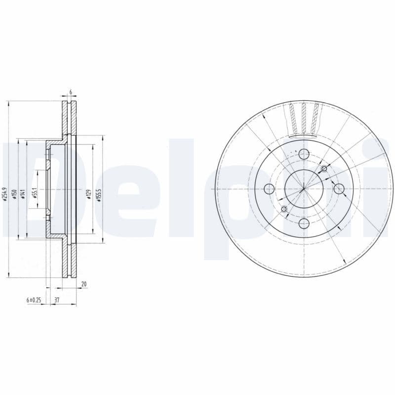 Disc frana DELPHI BG3520