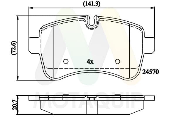 set placute frana,frana disc MOTAQUIP LVXL1379