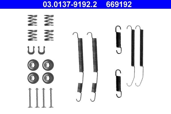 Set accesorii, sabot de frana ATE 03.0137-9192.2