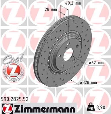 Disc frana ZIMMERMANN SPORT Z 590.2825.52
