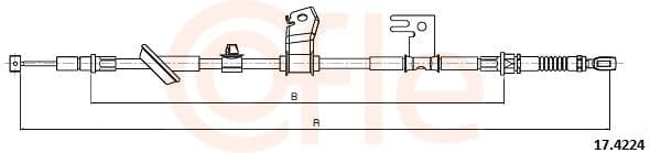 Cablu, frana de parcare COFLE 17.4224