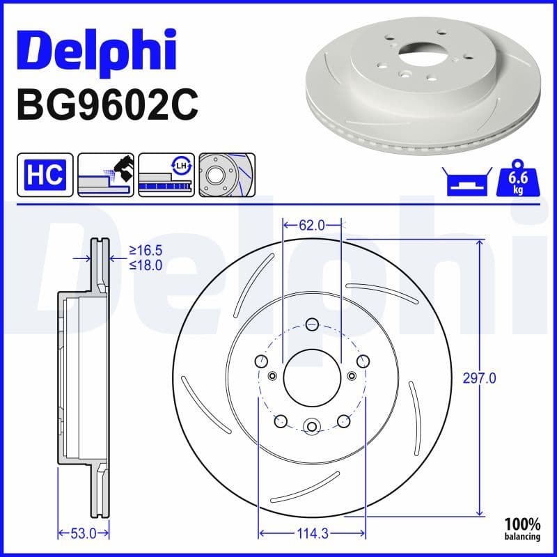 Disc frana DELPHI BG9602C