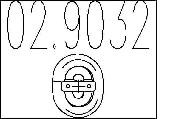 tampon cauciuc,amortizor esapament MTS 02.9032