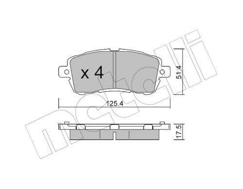 set placute frana,frana disc METELLI 22-1185-0