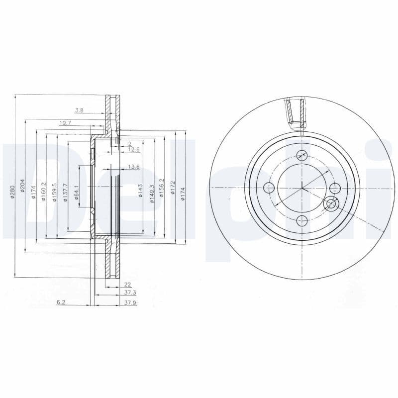 Disc frana DELPHI BG4146C