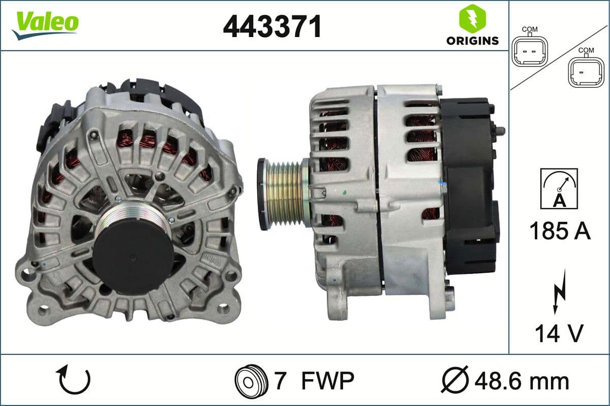 Generator / Alternator VALEO ORIGINS 443371