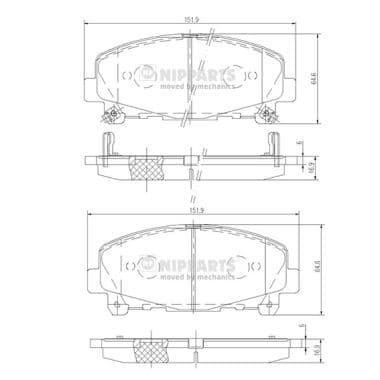 set placute frana,frana disc NIPPARTS N3604069