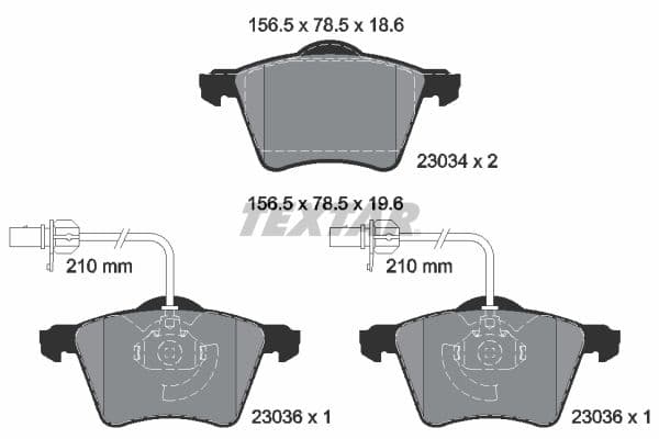 set placute frana,frana disc TEXTAR Q+ 2303401