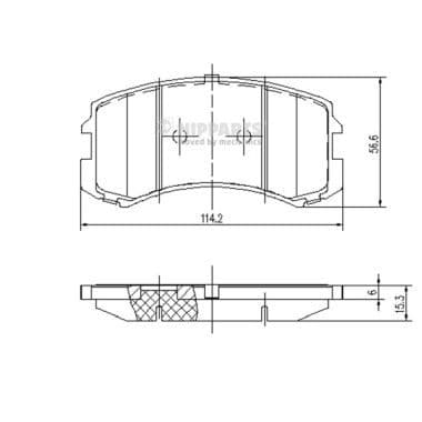 set placute frana,frana disc NIPPARTS J3605048