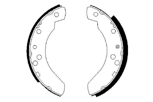 Set saboti frana BOSCH 0 986 487 242