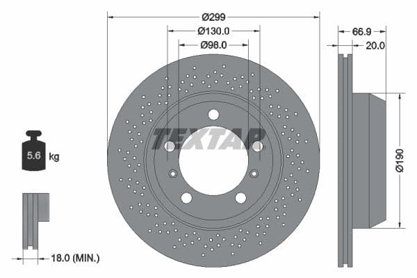 Disc frana TEXTAR PRO 92165303