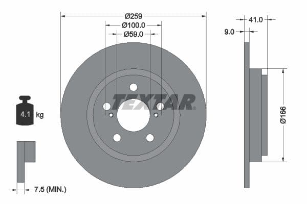 Disc frana TEXTAR 92199800