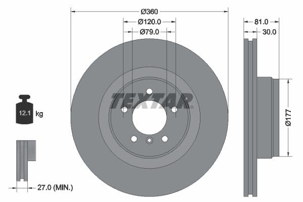 Disc frana TEXTAR PRO 92178403
