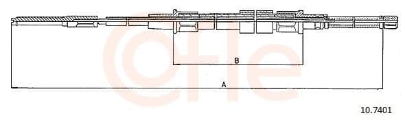 Cablu, frana de parcare COFLE 10.7401