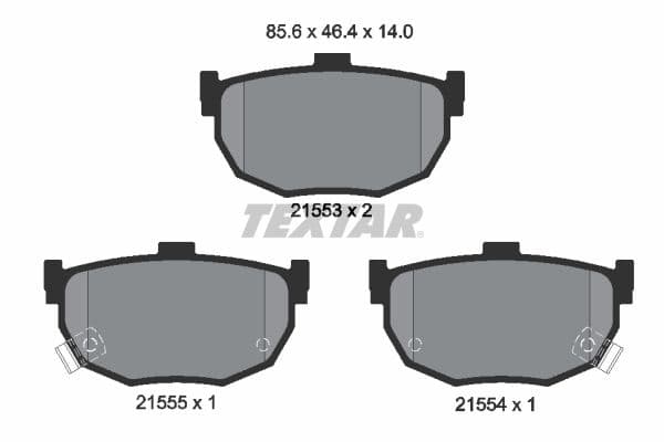 set placute frana,frana disc TEXTAR 2155301